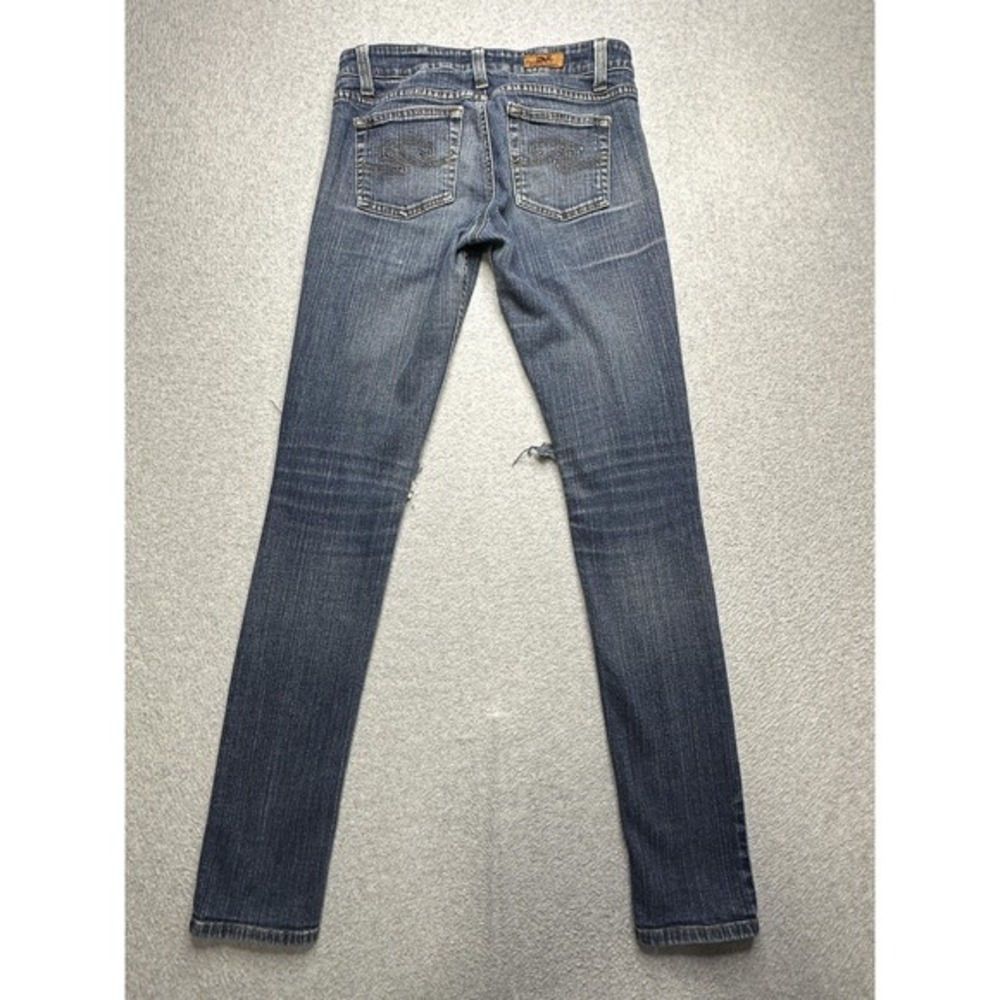 Parkers‎ Jeans Womens 6 Distressed Skinny Made USA Embroidered Back Pockets Y2K